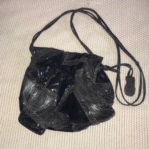 Carlos Falchi (For Target) Black Leather Crossbody